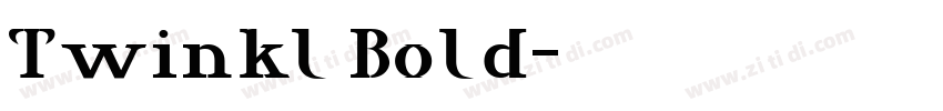 Twinkl Bold字体转换